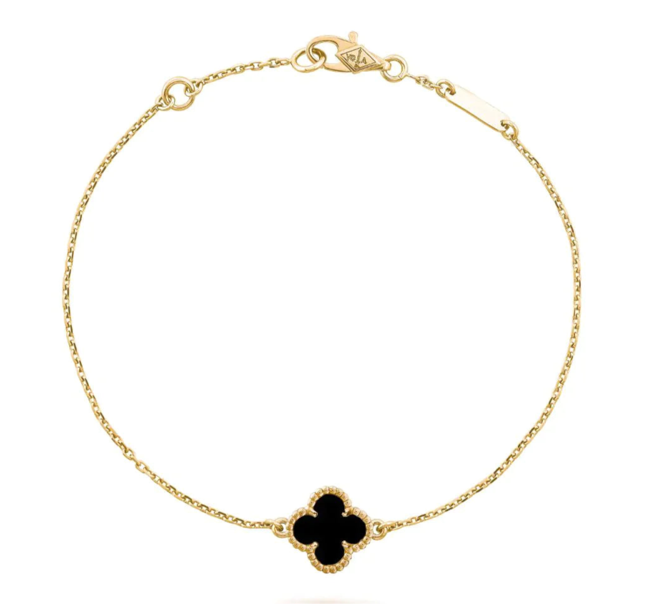 Black/Gold Mini Cleef Bracelet