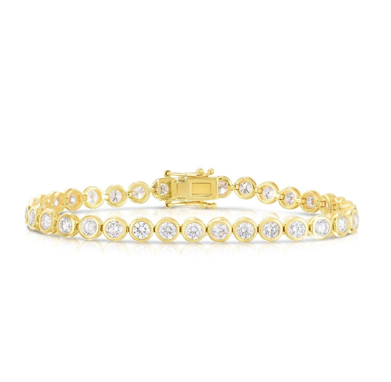 Iced Bezel Gold Bracelet
