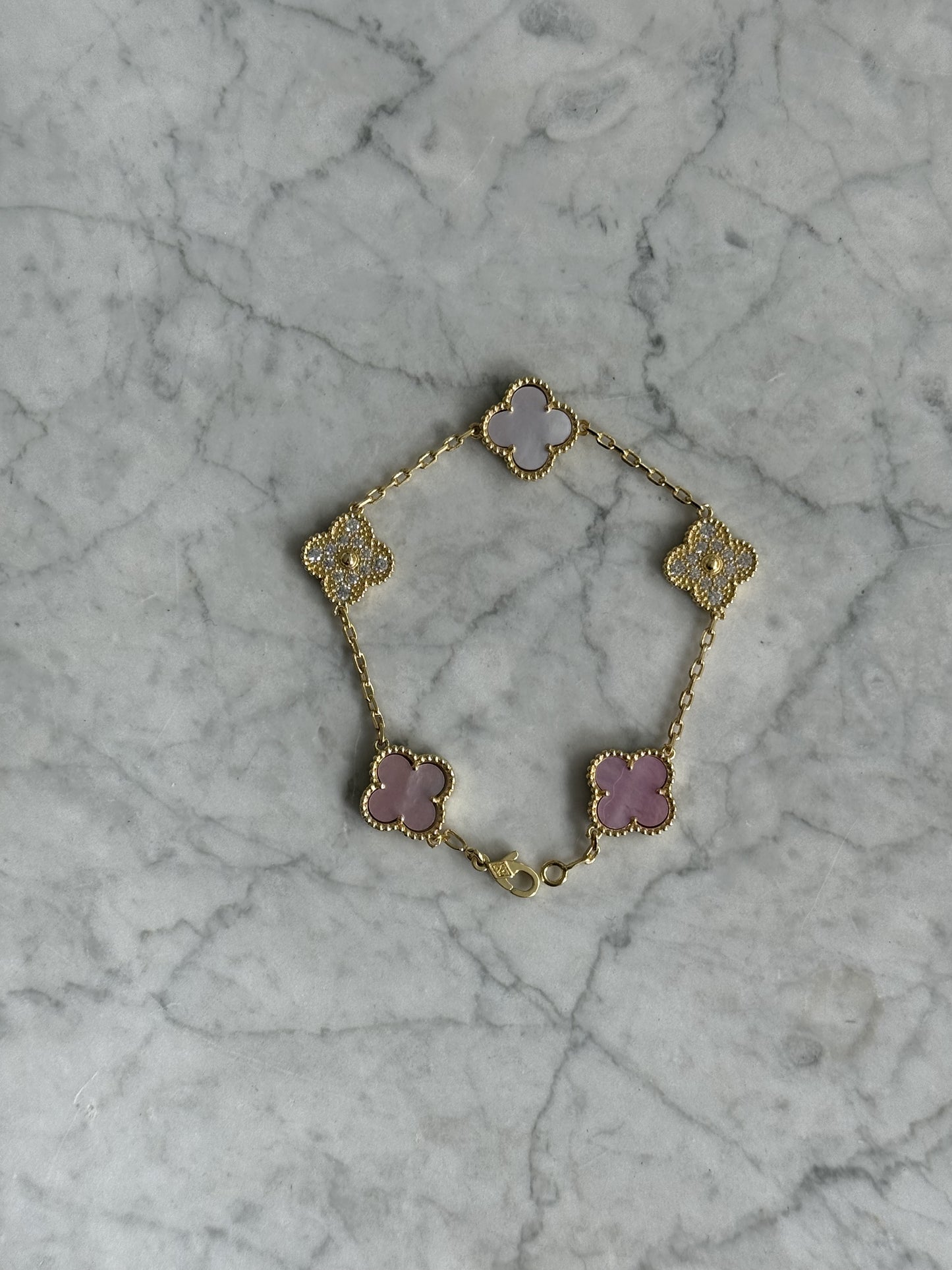 Pink/Gold Cleef Bracelet