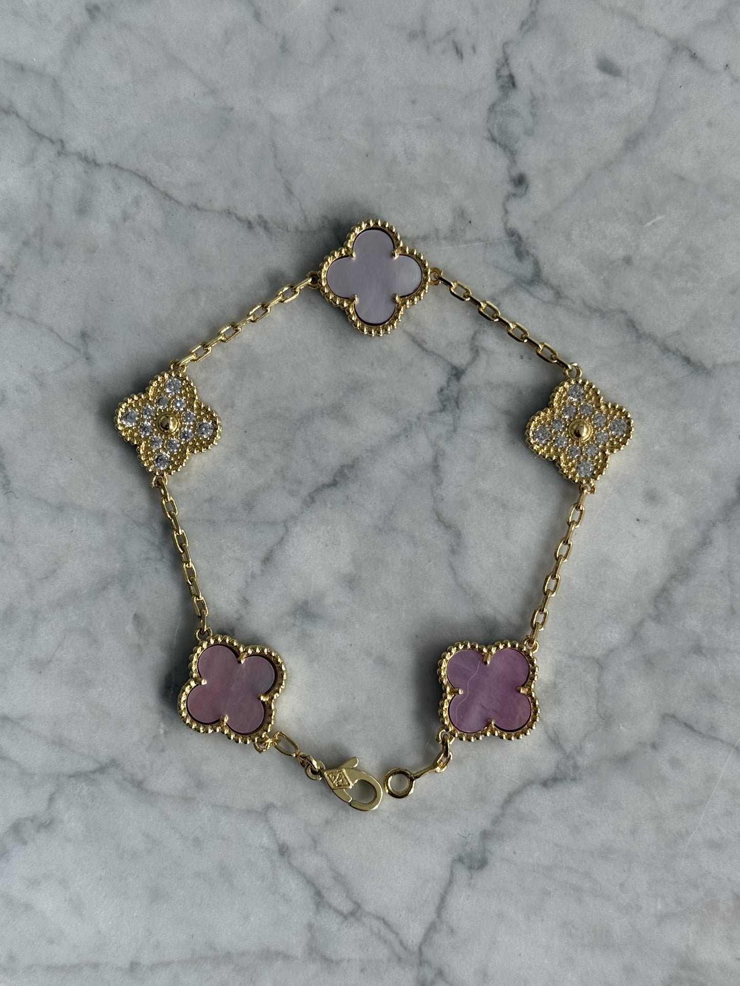 Pink/Gold Cleef Bracelet