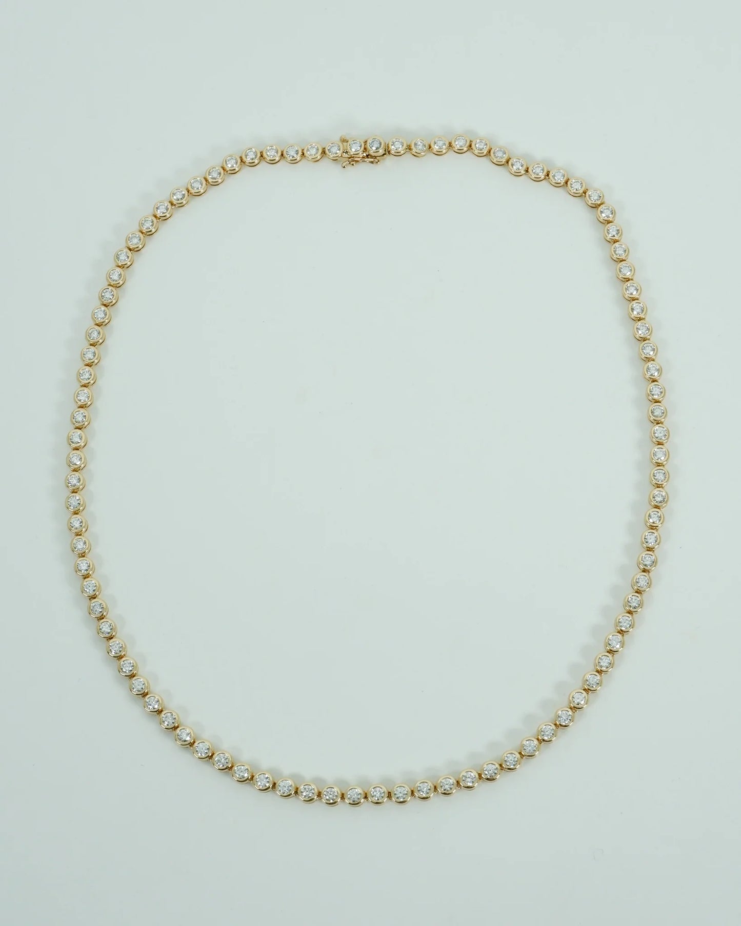 Gold Bezel Set Necklace