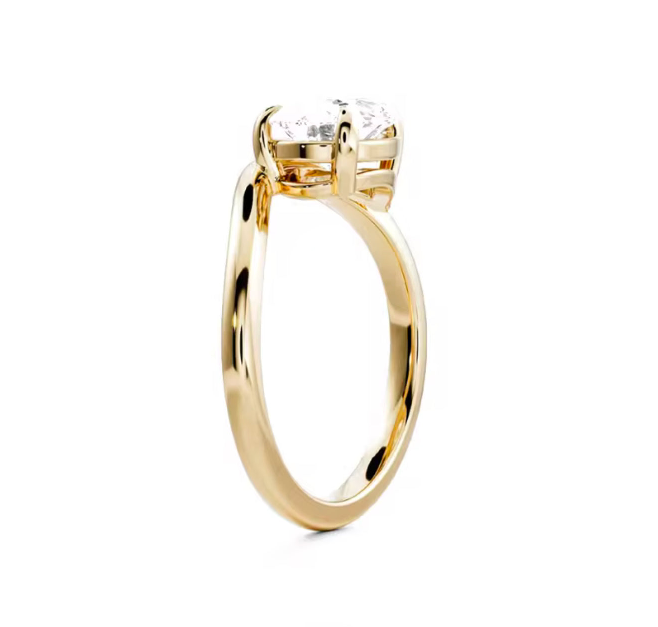 Floating Pear Ring