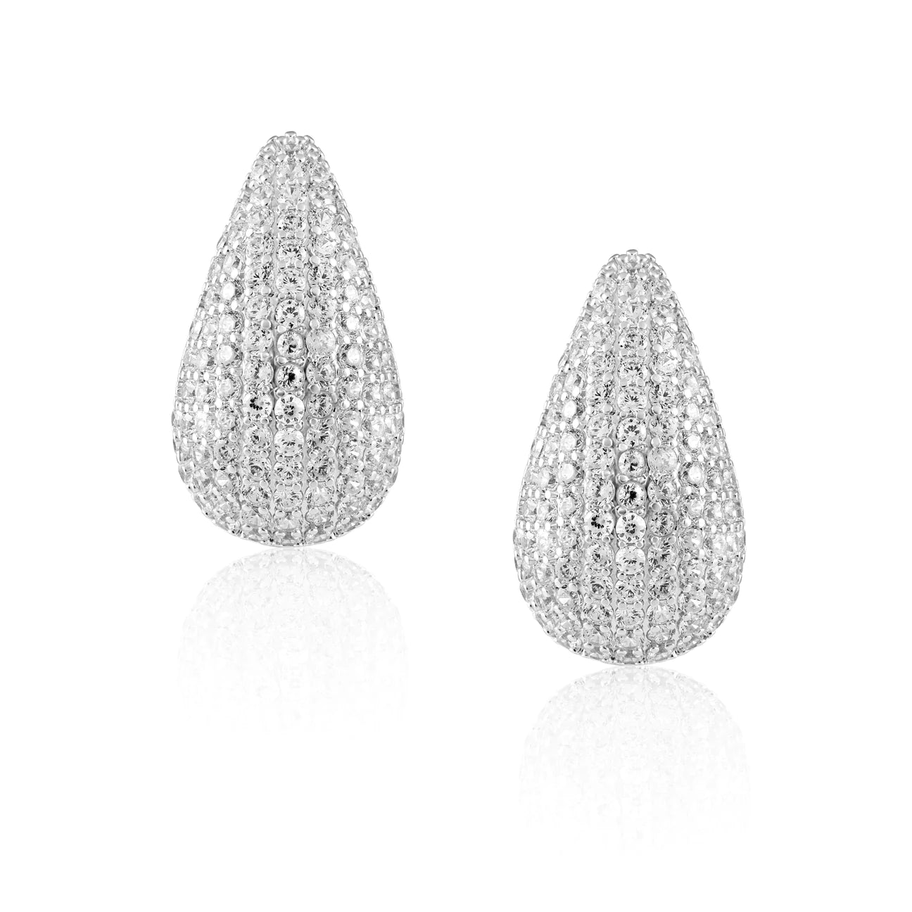 Pavé Crystal Teardrop Earrings