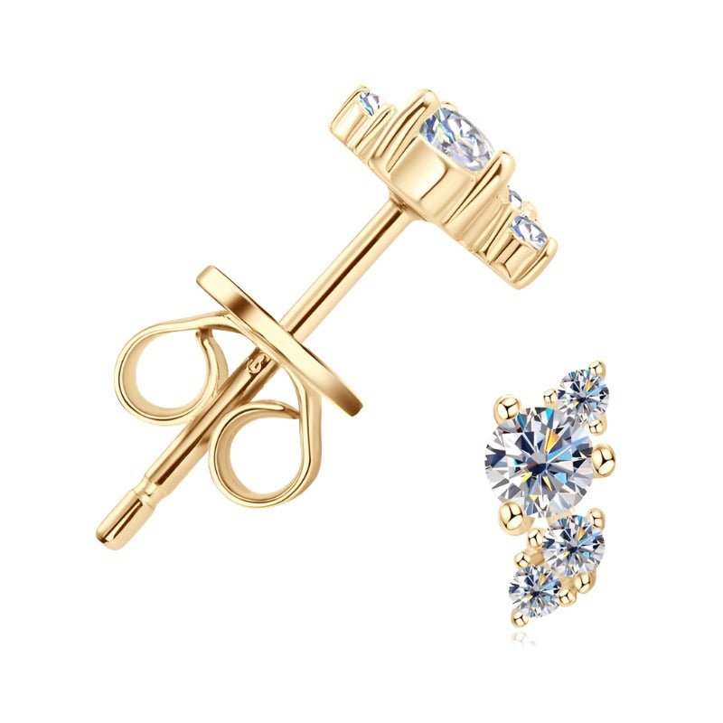 “Dynasty” Dainty Moissanite Stud Earrings