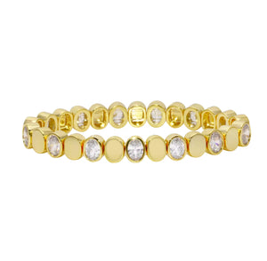 Stretch Gold and CZ Bracelet