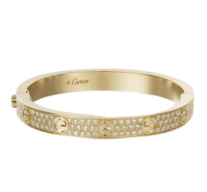 Gold Pave Love Bracelet