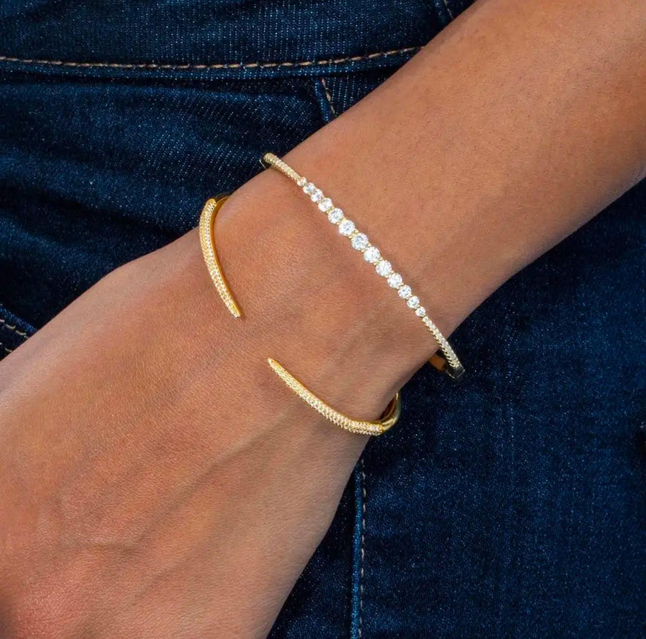 Thin Pave Claw Bracelet