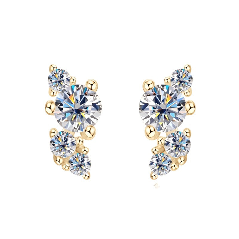 “Dynasty” Dainty Moissanite Stud Earrings