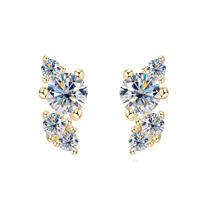 “Dynasty” Dainty Moissanite Stud Earrings