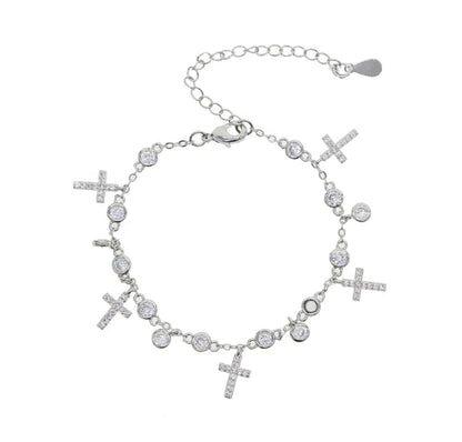 Dainty Cross Charm Bracelet