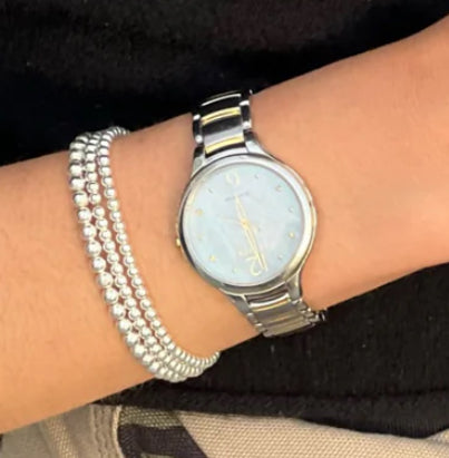 Silver Beaded Bracelets