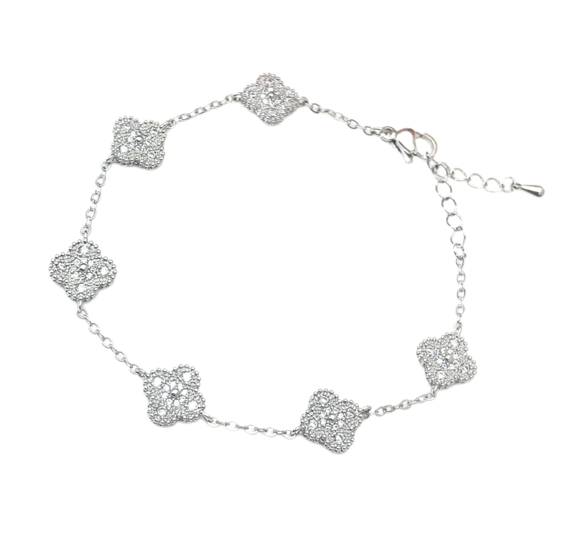 Mini Silver Clover Bracelet