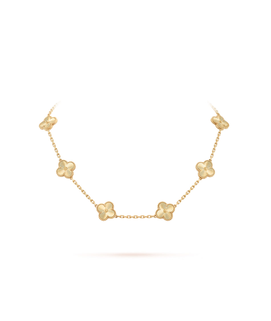 10 Clover Gold Cleef Necklace