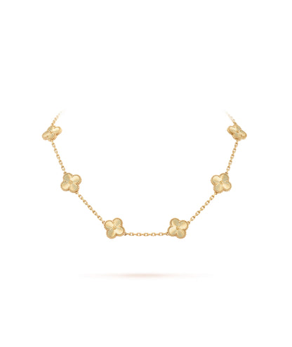 10 Clover Gold Cleef Necklace