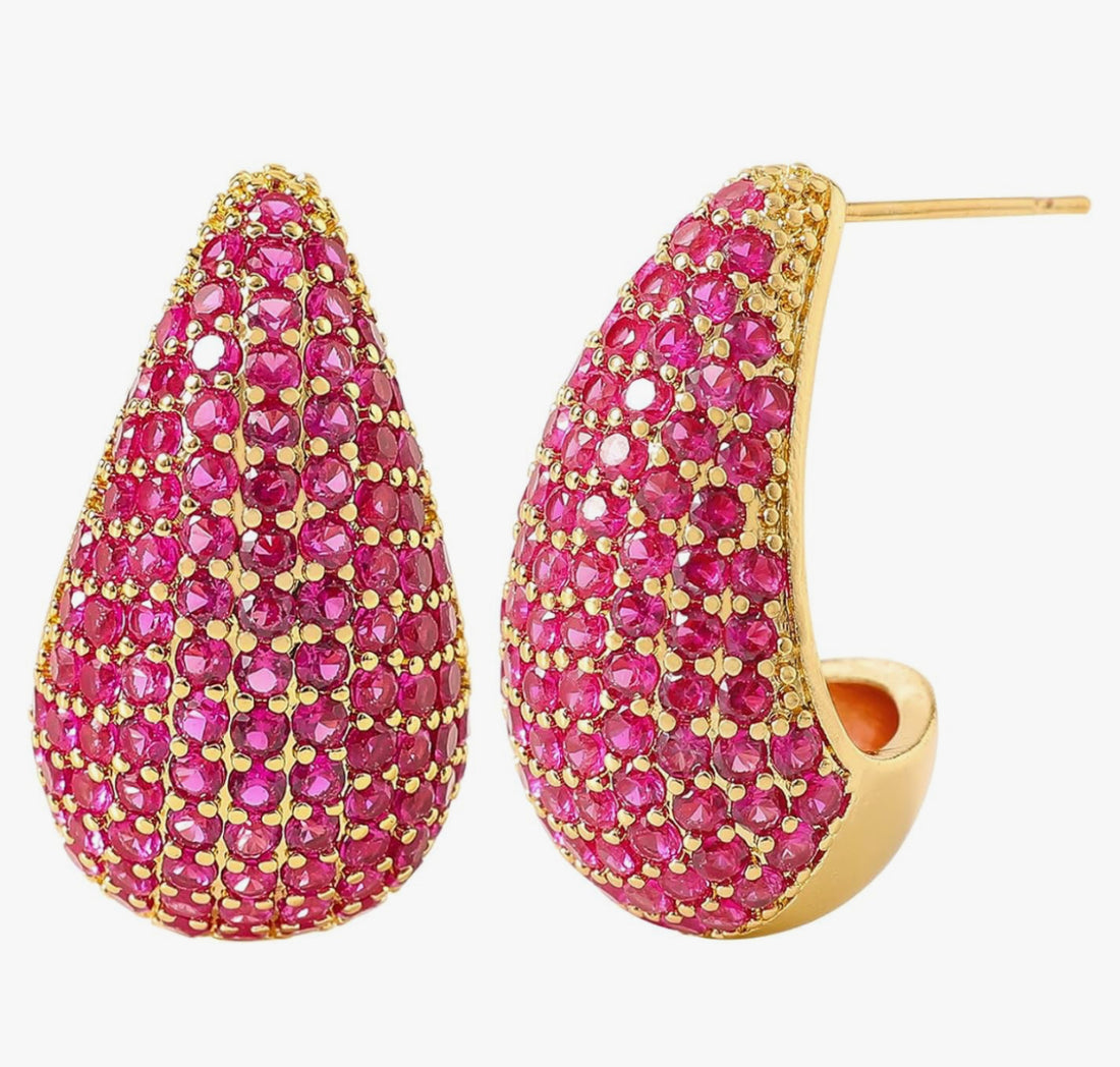 Cherry Pave Earrings