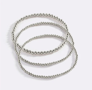 Silver Beaded Bracelets