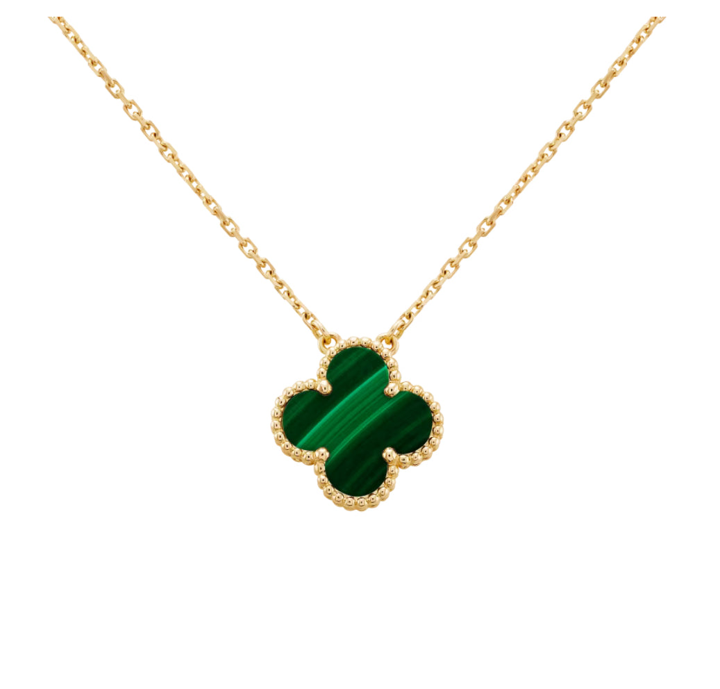 Green Stone “Cleef” Necklace