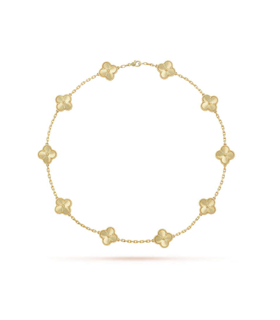 10 Clover Gold Cleef Necklace