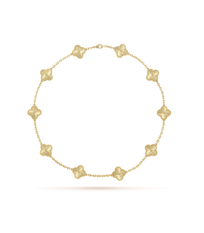 10 Clover Gold Cleef Necklace