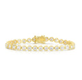 Iced Bezel Gold Bracelet