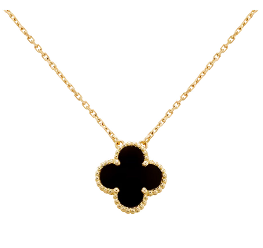 Black/Gold Cleef Necklace