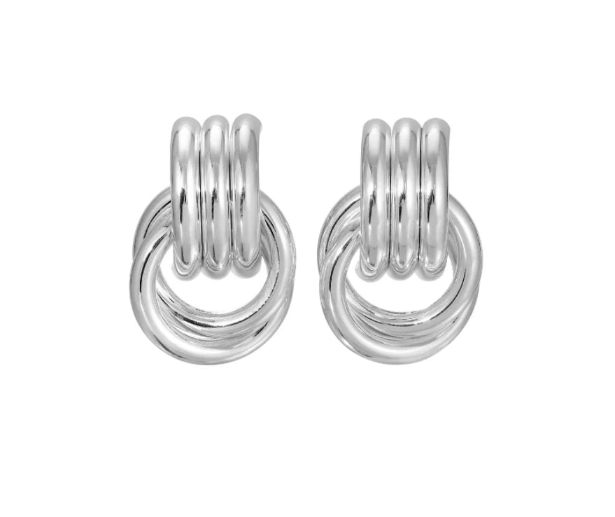 Knot Earrings Silver