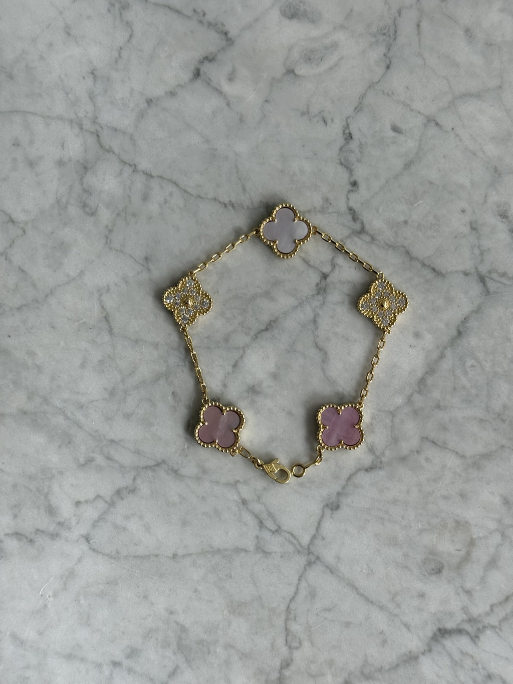 Pink/Gold Cleef Bracelet