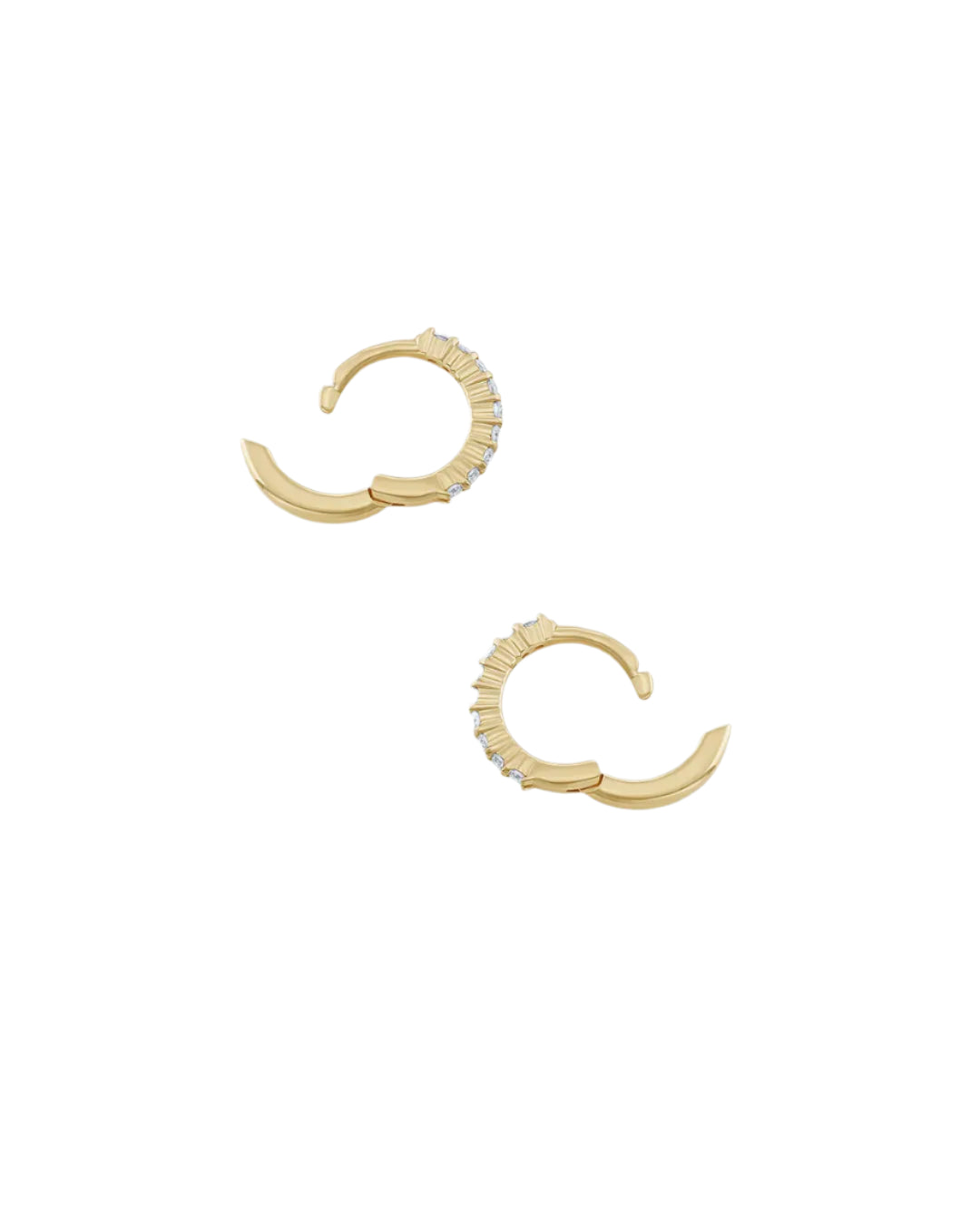 Mini Pave Huggie Earrings