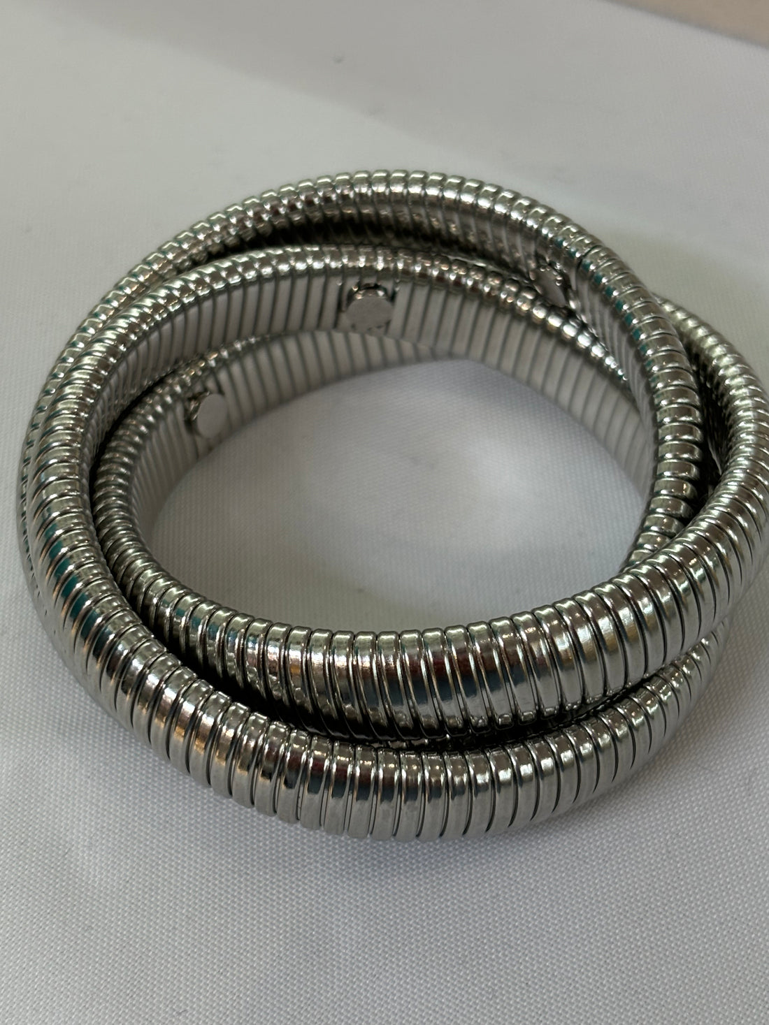 Triple Snake Silver Bracelet