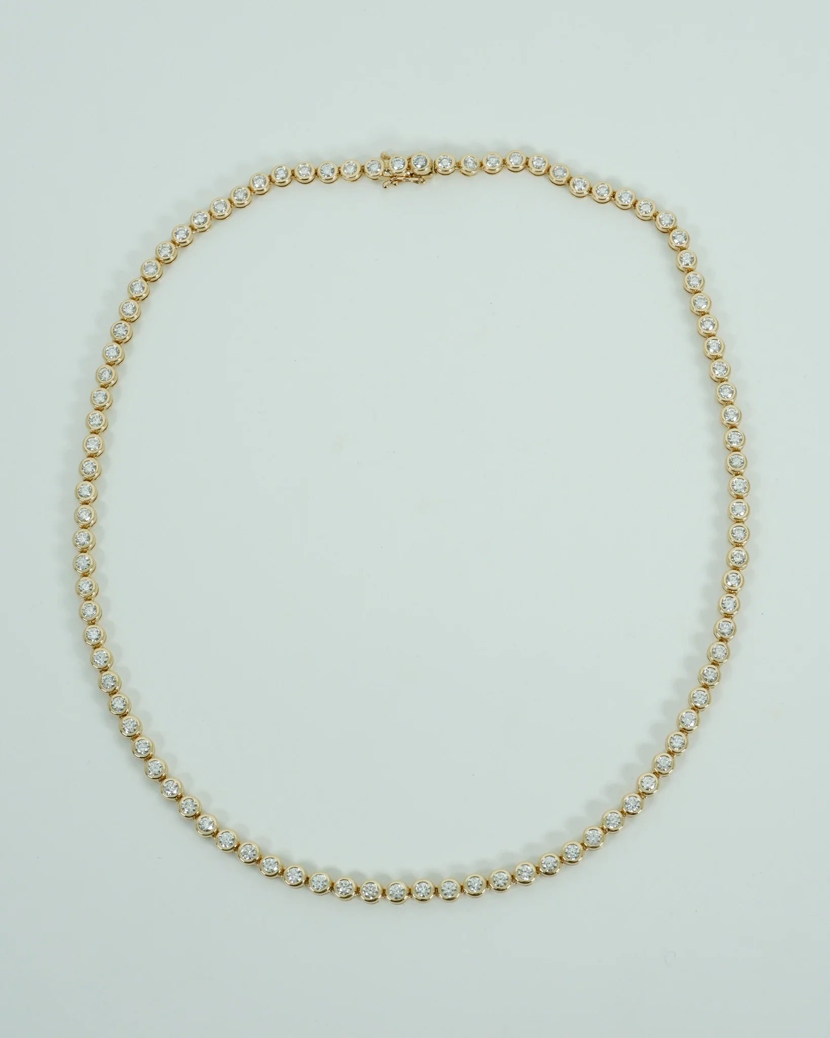 Gold Bezel Set Necklace