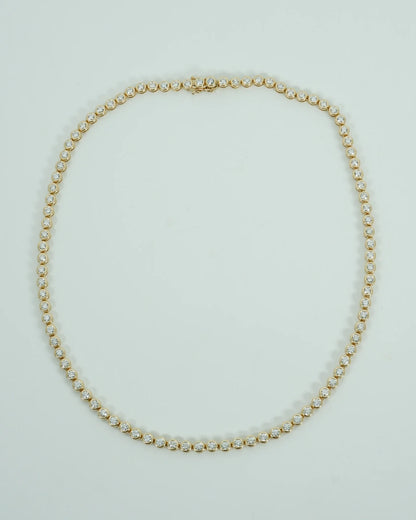 Gold Bezel Set Necklace