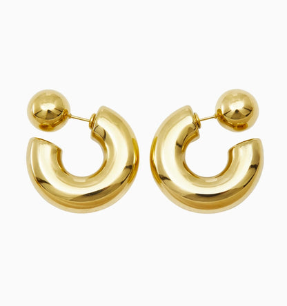 Reversible Gold Hoops