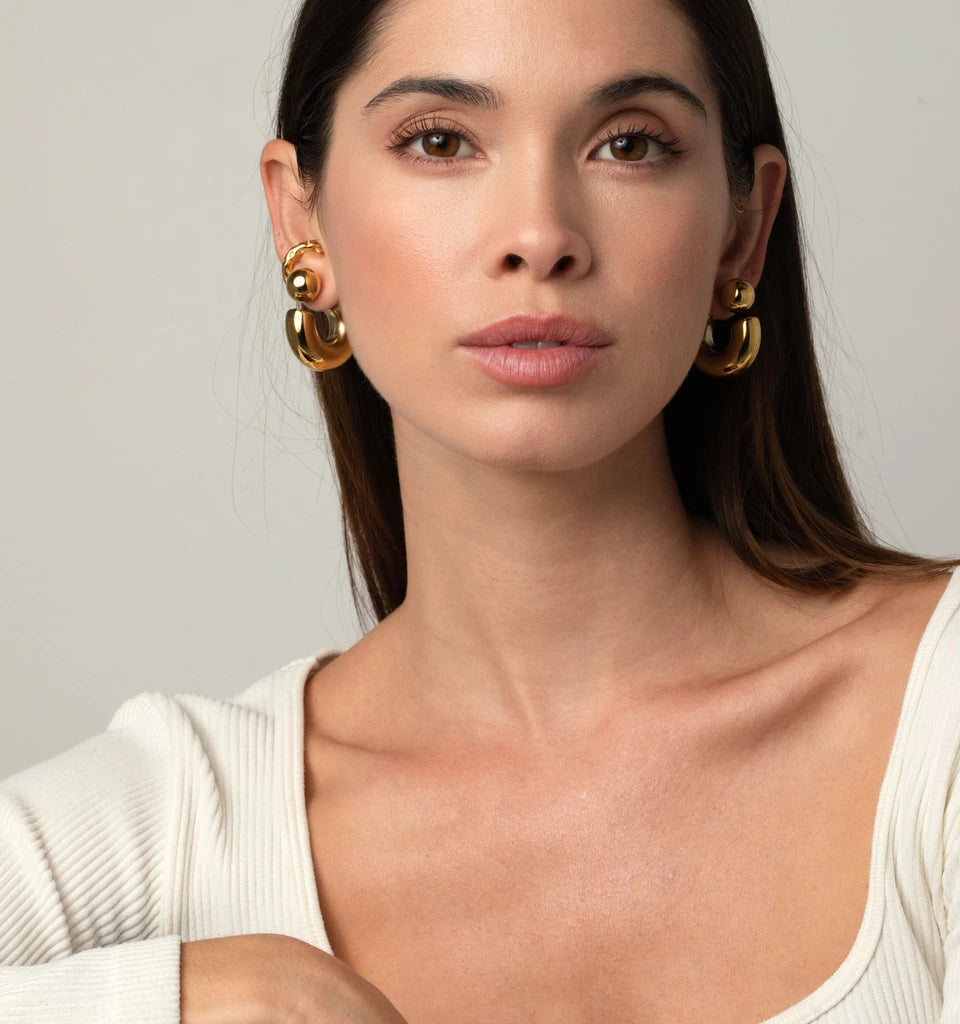 Reversible Gold Hoops