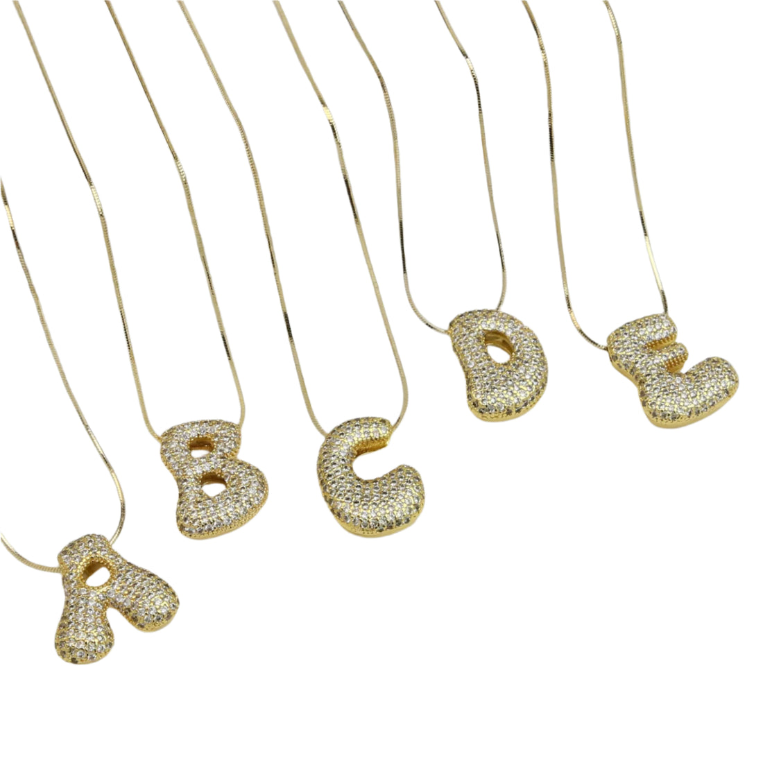 Relaxed Iced Initial Necklace